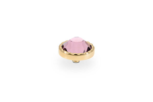 Bocconi  flat 9 mm gold light amethyst