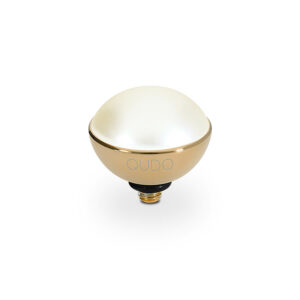 Bottone 11,5 mm gold creme pearl