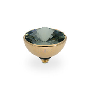 Bottone 13 mm gold black diamond