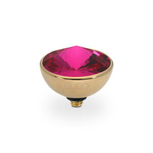 Bottone 13 mm gold fuchsia