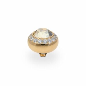 Tondo de luxe 10 mm gold , gold quartz