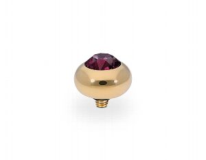 Tondo  10 mm gold ,  amethyst