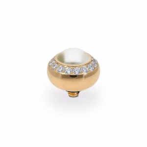 Tondo de luxe 10 mm gold cream pearl