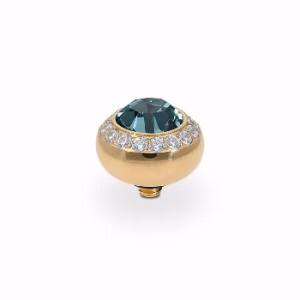 Tondo de luxe 10 mm gold smoked sapphire