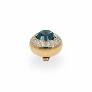 Tondo de luxe 10 mm gold smoked sapphire
