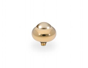 Tondo  10 mm gold , bronze pearl