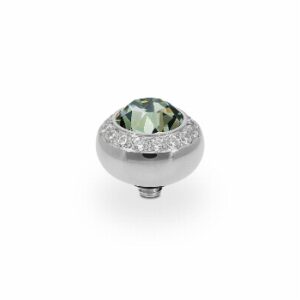 Tondo de luxe 10 mm silver black diamond