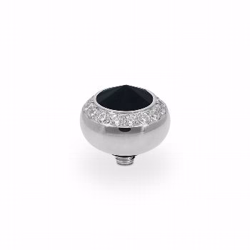 Tondo de luxe 10 mm jet hematite grey