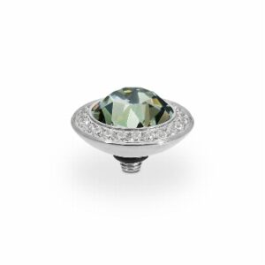 Tondo de luxe 13 mm silver black diamond