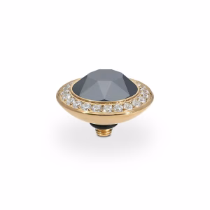 Tondo de luxe 13 mm gold jet hematite antraciet