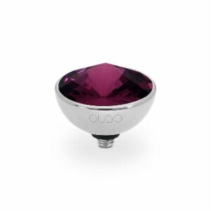 Bottone 13 mm silver amethyst