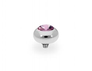 Tondo  10 mm silver light amethyst