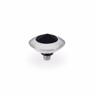 Tondo 13 mm silver jet hematite grey