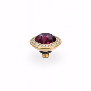 Tondo de luxe  9 mm gold ,   amethyst