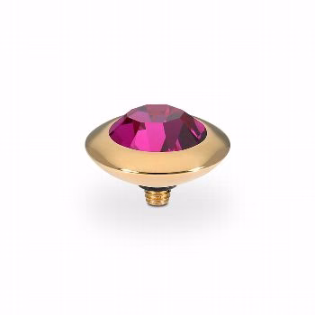 Tondo 13 mm gold fuchsia