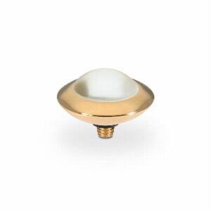 Tondo  13 mm gold pearl