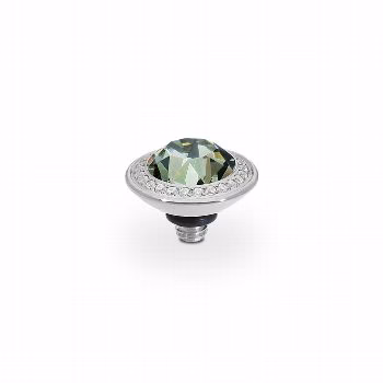 Tondo de luxe 9 mm silver black diamond