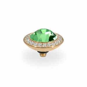 Tondo de luxe 13 mm gold peridot