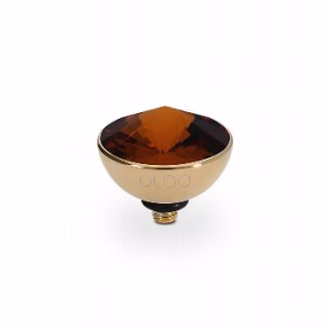 Bottone 11,5 mm gold smoked topaz