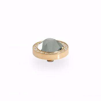 Canino de luxe 10,5 mm gold , black diamond