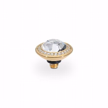 Tondo de luxe 9 mm gold , chrystal