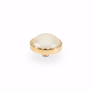 QUDO Bocconi  flat 9 mm gold, pearl