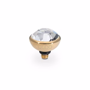 Bottone 10 mm gold chrystal