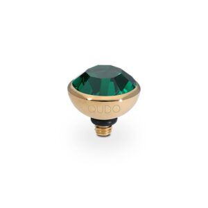 Bottone 10 mm gold smaragd