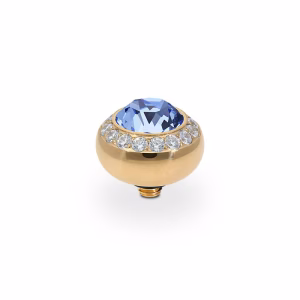 Tondo de luxe 10 mm gold light sapphire