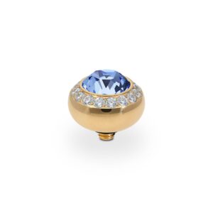 Tondo de luxe 10 mm gold light sapphire