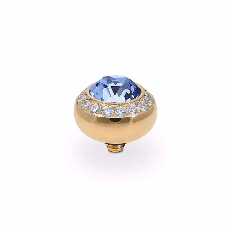 Tondo de luxe 10 mm gold light sapphire