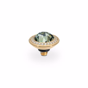 Tondo de luxe  9 mm gold , black diamond