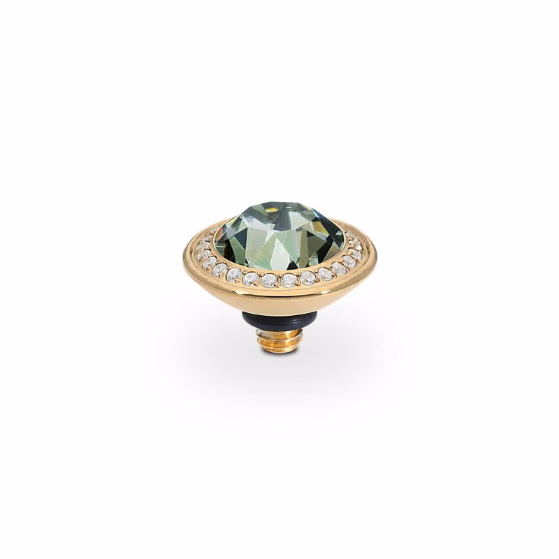 Tondo de luxe 9 mm gold , black diamond