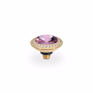 Tondo de luxe  9 mm gold , light amethyst
