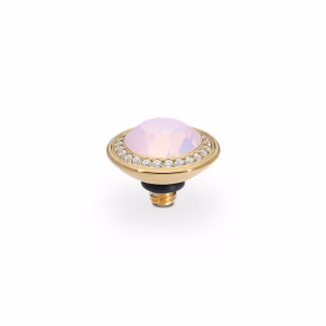 Tondo de luxe  9 mm gold , light rose opale