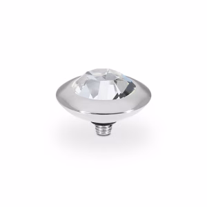 Tondo 13 mm silver crystal