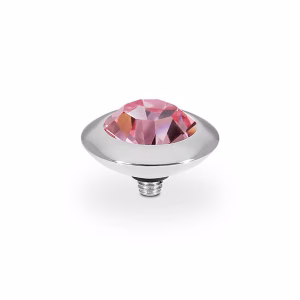 Tondo 13 mm silver light rose
