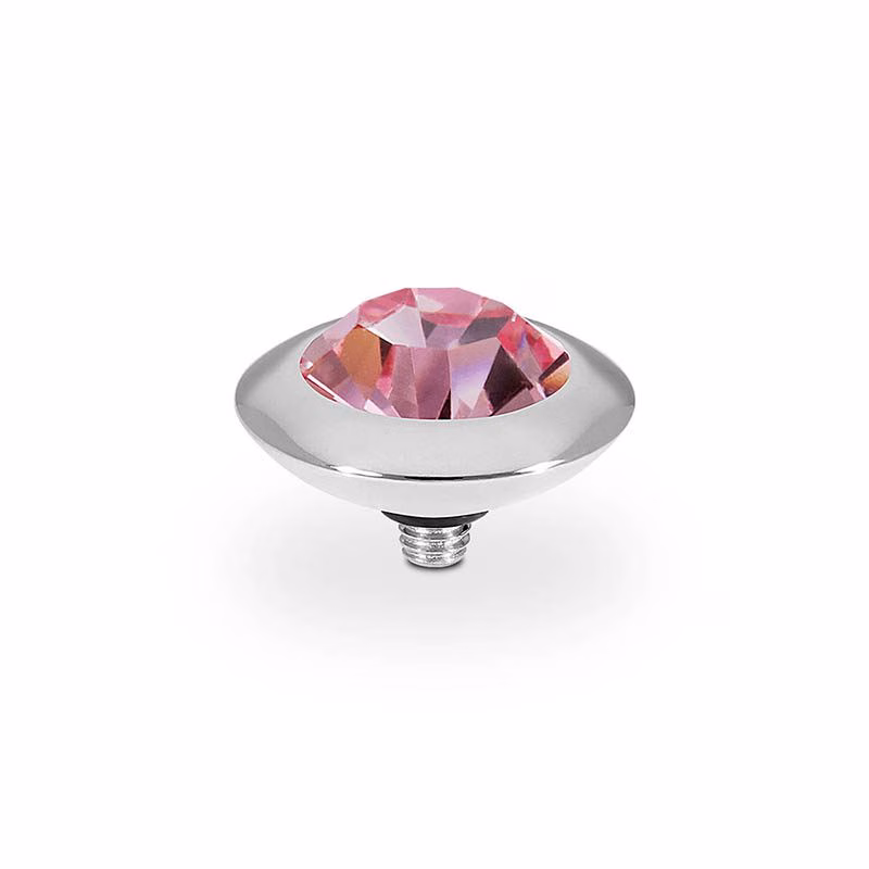 Tondo 13 mm silver light rose