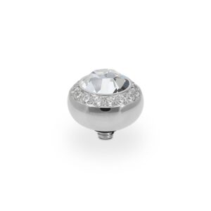 Tondo de luxe 10 mm silver crystal
