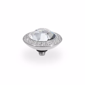 Tondo de luxe 13 mm silver crystal
