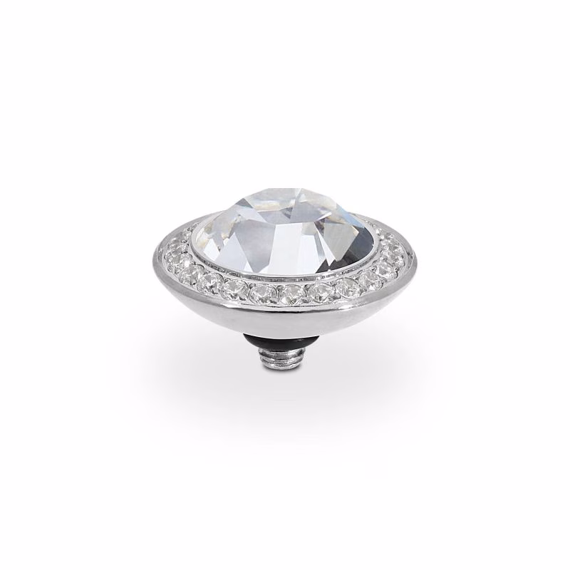 Tondo de luxe 13 mm silver crystal