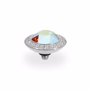Tondo de luxe 13 mm silver crystal AB