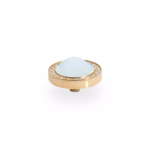 Canino de luxe 10,5 mm gold , white opale