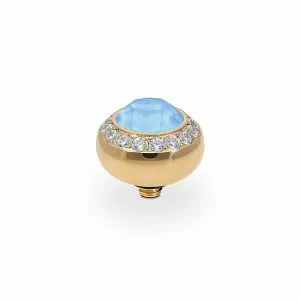 Tondo de luxe 10 mm gold summer blue