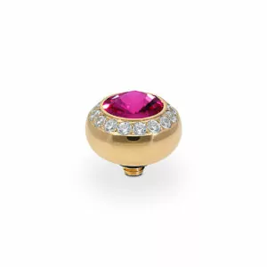 Tondo de luxe 10 mm gold fuchsia