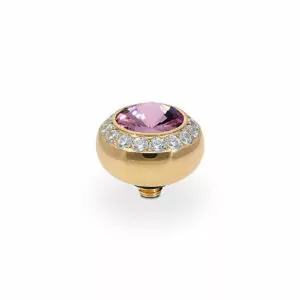 Tondo de luxe 10 mm gold light amethyst