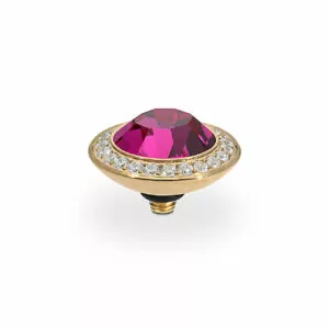 Tondo de luxe 13 mm gold fuchsia