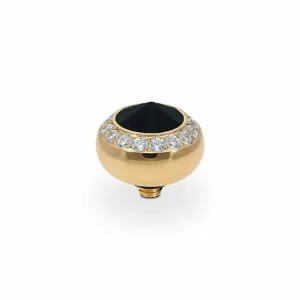 Tondo de luxe 10 mm gold jet hematite