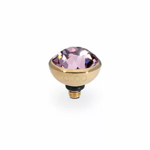 Bottone 10 mm gold light amethyst