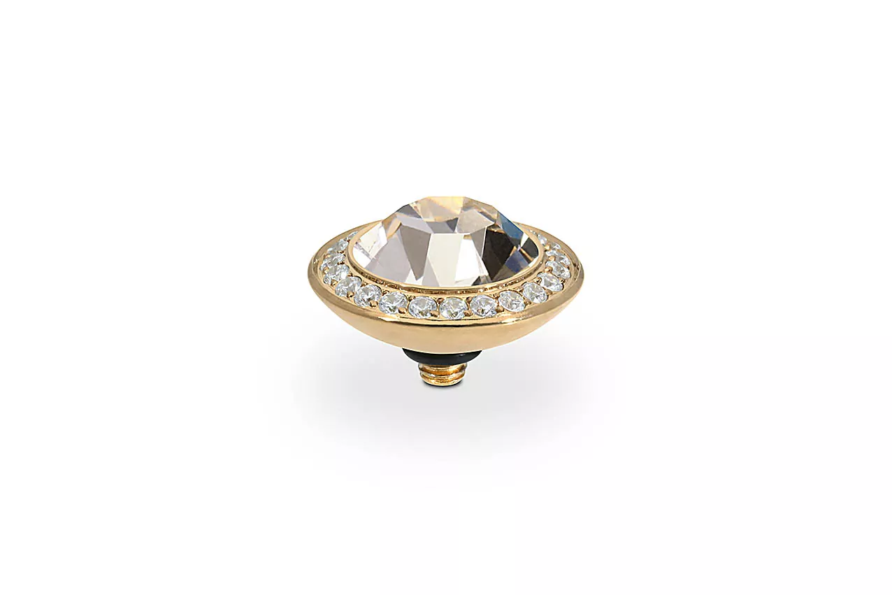 Tondo de luxe 13 mm gold light gold quartz